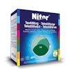 Förpackning av Nitor textilfärg i färgen 40 "Kaktus", med detaljerad information om användning och material.