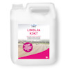 Vit plastdunk med texten "LINOLJA KOKT" och volymangivelse 5L på etiketten.