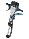 Jackhammer Bosch GSH 27 VC med blått och silverfärgat hölje och svarta handtag.