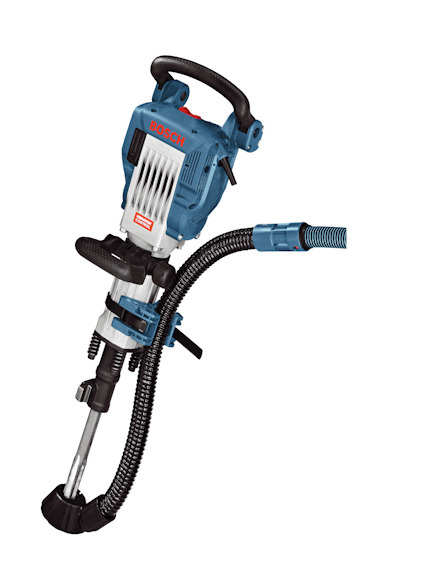 Handhållen Bosch bilningsmaskin med sladd och stöttande handtag.