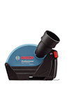 Blå och svart Bosch Professional dammutsug GDE 125 EA-S med röranslutning.