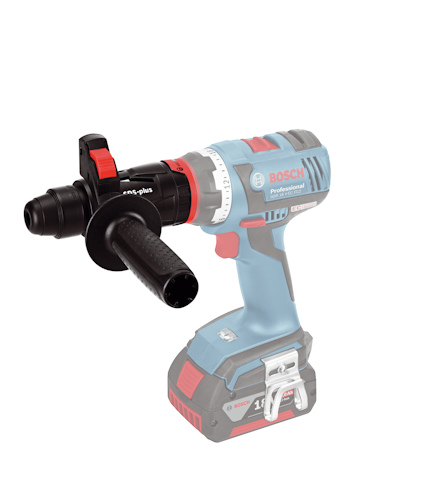 Sladdlös borrskruvdragare med handtag; Bosch Professional branding synlig.