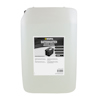 Vit 25 liters plastdunk med etikett som har texten: STARTA BATTERIVATTEN.
