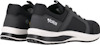 Svarta sneakers med vita sulor, sidovy bakifrån, varumärket "Jalas" på hälen.