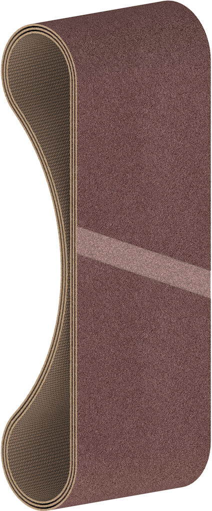 Brun sliprondell med sluten slinga, sedd från sidan.