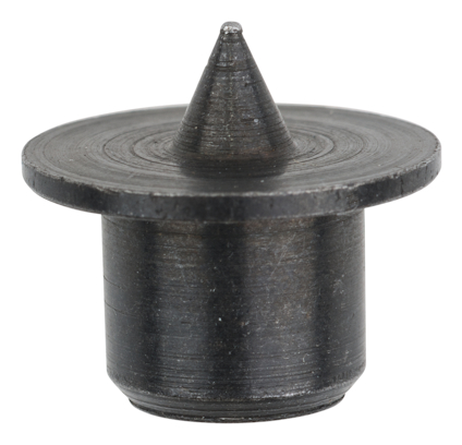 En slitstark, svart plugg med en konisk spets och rund bas, synlig från sidan.