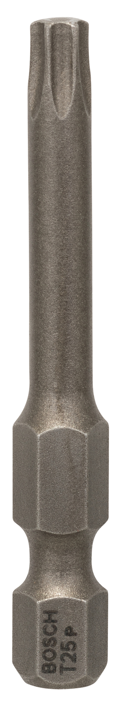 Metallbit med stjärnformad spets och sexkantigt fäste. Text "BOSCH T25P" syns på fästet.