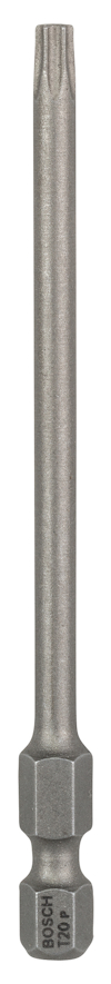 Metalliskt borrarbits med räfflat huvud och sexkantigt fäste, märkt "BOSCH".