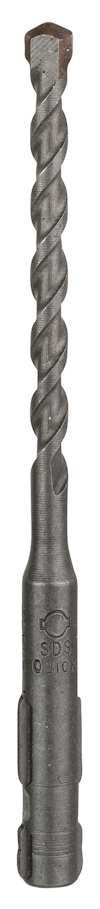 Borr med spiralmönster och SDS-fäste, avsett för användning i hårt material.