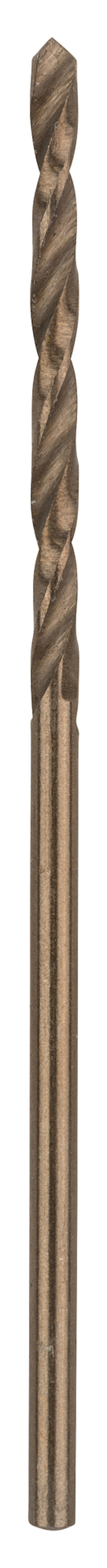 Borrbits i metall med spiraldesign och spetsig ände.