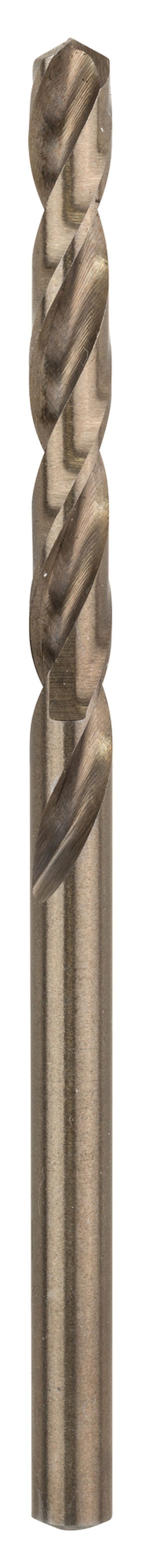 Metallborr med spiralformad skaft och spetsig ände, av stål.