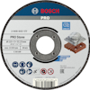 Rund kapskiva från Bosch för sten, diameter 115 mm, tjocklek 3 mm, med text och symboler för lång livslängd och universell användning.