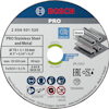 Slipkiva med Bosch Pro-varumärke för rostfritt stål och metall, 76x1x10 mm, max 20,100 rpm, tillverkad i Thailand.