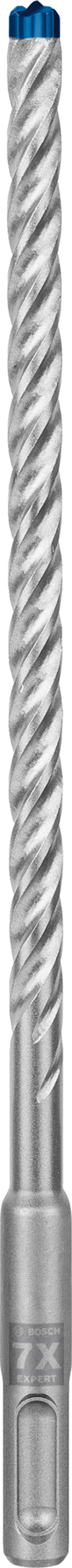 Borr med spiralspår och blå spets, synlig text "7X" på skaftet.