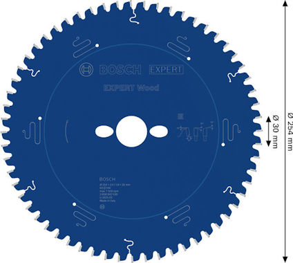 Cirkelsågklinga med texten "BOSCH EXPERT Wood", diametern 305 mm.
