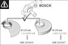 Bosch instruktion för slipkåpor, GDE 125 EA-S och GDE 125 EA-T, med artikelnummer och diameter 125 mm.