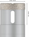 Cylinderformad borr med dimensionsangivelser: diameter 40 mm, höjd 35 mm.