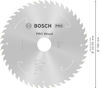 Cirkelsågklinga med märkningen "BOSCH PRO Wood", silverfärgad med tydliga skärtänder, diameterangivelse 190 mm.