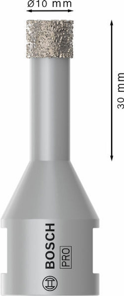 Borr från Bosch med 10 mm diameter och 30 mm längd.