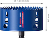 Blå hålsåg med texten "BOSCH EXPERT CARBIDE TECHNOLOGY", diameter 127 mm, höjd 60 mm.