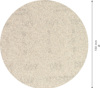 Rund sandpappersskiva, beige och granulär, med en höjd på 150 mm markerad bredvid.
