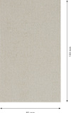 Rektangulär beige yta med struktur, måttangivelser 80 mm bred och 133 mm hög.