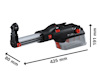 Svart och röd elverktygstillbehör med dimensioner: 425 mm längd, 80 mm bredd, 191 mm höjd.