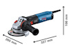 Vinkelslip med Bosch-logotyp, måttangivelser 327 mm x 108 mm x 265 mm.