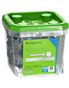 Plastförpackning med ESSVE montageskruv. Grön lock, etikett med storlek: 4,2x13 Black, 250 st.