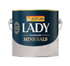 Färgbehållare med etikett: "Jotun Lady Minerals Kalkmaling".