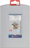 Förpackning med Bosch PRO Metal borrset, 19 delar, Ø1-10 mm.