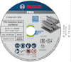 Bosch PRO-skiva för rostfritt stål och metall, Ø76 x 1 x 10 mm, max 20 100 rpm, tillverkad i Thailand.