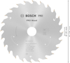 Cirkelsågklinga med text "BOSCH PRO Wood". Diameter 160 mm, Tjocklek 1,5 mm, Hål 20 mm. Made in China.