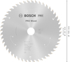 Cirkelsågklinga med text: "Bosch PRO Wood", diameter 200 mm, 40 tänder, håldiameter 20 mm, max. 9500 varv/minut.