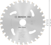 Rund sågklinga med segmenterade tänder, märkt "BOSCH PRO Steel", diameter 136 mm, centerhål 20 mm.