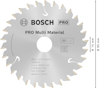 Cirkelsågklinga med Bosch-logotyp, text "PRO Multi Material", diameter 85 mm, tänder runt kanten, tillverkad i Kina.