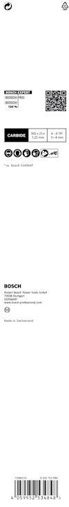 Förpackning med Bosch stavmixer, text och streckkod synliga.