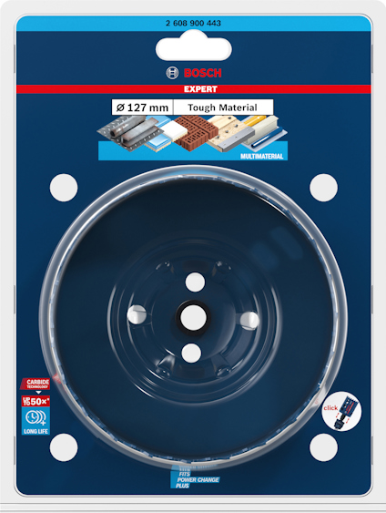 Förpackning av Bosch Expert cirkelsågblad, 127 mm, för multiklippta material.