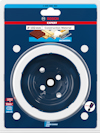 Förpackning med en Bosch Expert multiverktygsblad, diameter 102 mm, för byggmaterial.