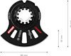 Svart cirkelsågklinga från Bosch med märkning "EXPERT" och "Multi Material", 80x80 mm.