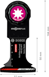 Multiverktygsblad Bosch Starlock Plus, längd 104 mm, bredd 52 mm, med markeringar och text "Multi Material", "EXPERT".