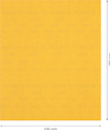 Gult sandpapper, rektangulärt, med mått 230 mm x 280 mm.