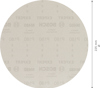 Sliphjul i beige färg med text "BOSCH", "EXPERT" och "P180". Diameter 225 mm markerad med en pil.