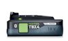 Batteri av märket Festool med texten "TBX4 18V Airstream" och grön knapp, svart och grå design.