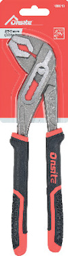Tång med grepphandtag i svart och rött, märkt "Onsite" och text "250 mm (10")" på röd förpackning.