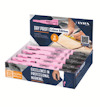 Displaylåda med rosa snickarpenna av märket LYRA. Text: "Dry Profi Colour Edition 10 pcs", "Excellence in professional marking".