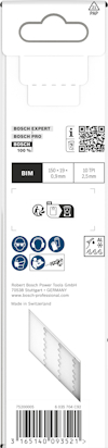 Förpackningens baksida med information och ikoner, inklusive QR-kod och instruktioner.