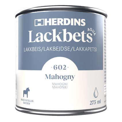 Herdins Lackbets burk, färg 602 Mahogny, 275 ml.
