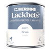 Burk med Herdins Lackbets Aqua, färg 607 Brun, 275 ml, "Made in Falun Sweden".